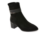 Botine EPICA negre, JM691, din piele intoarsa