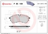 Set placute frana BREMBO P85169