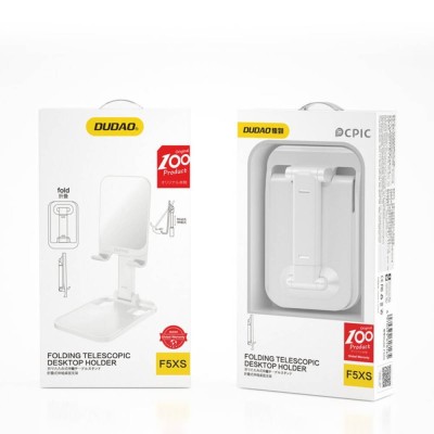 Suport de Birou, Pliabil, Telescopic si Portabil, pentru Telefon sau Tableta (&amp;#039;&amp;#039;4 - &amp;#039;&amp;#039;12 Inch) - Alb foto