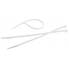 Colier din nailon pentru cabluri 2,5x100 mm alb, 100 buc, To