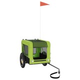 Cumpara ieftin Remorca bicicleta animale companie, verde/negru, oxford/fier