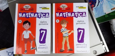 MATEMATICA ALGEBRA GEOMETRIE CLASA A VII A SEMESTRUL 1 + 2 NEGRILA foto