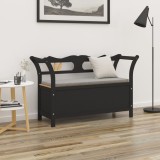 vidaXL Bancă, negru, 107x45x75,5 cm, lemn masiv de brad
