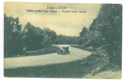 2086 - ZALAU, Salaj, Meses Mountain, old car - old postcard - used - 1929 foto