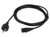 Cablu 3x1mm2 CEE 7/7 IEC C13 mamă PVC 3m negru Qualtek Electronics