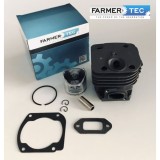 Cumpara ieftin Cilindru Complet Husqvarna 365 Farmertec, Diametru Piston 48mm, Grosime Inel 1.5mm, Tija Piston 12x33mm