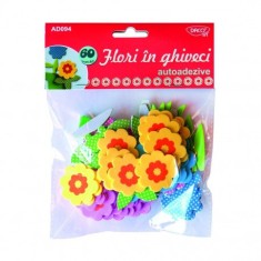 Accesorii craft - AD094 flori in ghiveci spuma aa DACO foto