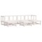 Set mobilier de gradina, 7 piese, alb, lemn masiv de pin