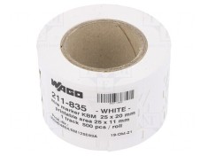 Etichetă Albă 10x25 mm cu Orificiu
