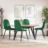 VidaXL Scaune de bucătărie, 4 buc., verde &icirc;nchis, catifea 325659