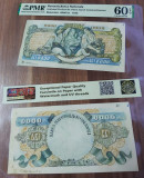 REPRODUCERE pe hartie cu filigran si fire UV proiect bancnota 0000 lei 1946
