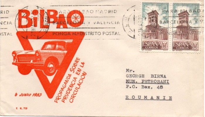 SPANIA 1963, Auto, Transport, Bilbao, PO