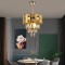 Candelabru Cristal BRAN Petito 3xE14, Diametru 30cm, Auriu Lucios, Inaltime Reglabila ModernLight Concept