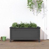 Cumpara ieftin Jardinieră de grădină, gri, 82,5x40x39 cm, lemn masiv pin