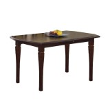 Masa living extensibila HM Fryderyk, blat MDF laminat, picioare lemn masiv, 10 persoane, 160-240x90x74 cm, nuc