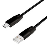 USB 2.0 Cable, AM to Micro BM, metric print cable, 1m &quot;CU0158&quot; (timbru verde 0.08 lei), Logilink