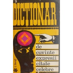 Dictionar de cuvinte, expresii, citate celebre - I. Berg (supracoperta uzata)