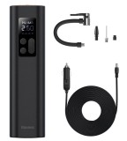 COMPRESOR AUTO Baseus Super Mini, alimentare 12 V bricheta auto, display LED, presiune maxima 3 bar, negru (timbru verde 0.80 lei) &quot;CRCQ000001&quot; - 6932