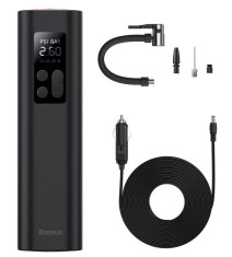 COMPRESOR AUTO Baseus Super Mini, alimentare 12 V bricheta auto, display LED, presiune maxima 3 bar, negru (timbru verde 0.80 lei) &quot;CRCQ000001&quot; - 6932