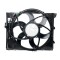 GMV radiator electroventilator BMW Seria 1 E87/E88/E81/E82, 2004-2011, 116i, motor 1.6, 85kw benzina, cutie automata, 400 W; 490 mm; 3 pini