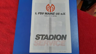 program FSV Mainz - Eintracht Frankfurt foto