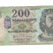 Bancnota Ungaria 200 forint/forinti 2007, circulata, stare buna