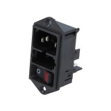 Conector alimentare AC 10A 250V IEC 60320 DD11