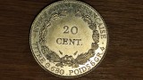 Indochina franceza - moneda coloniala argint - 20 centimes 1937 AU/UNC - senzationala !