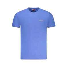 Tommy Jeans Tricou din bumbac barbati, cu mini imprimeu, Regular Fit, Albastru deschis, S