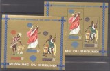 Burundi 1964 Costumes World expo NY perf+imperf sheets Mi.B4A B4B MNH N.018, Nestampilat