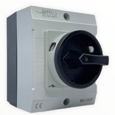 Intrerupator 3 poli 32A 7,5kw IP65 cu carcasa pornit oprit 400V blocabil