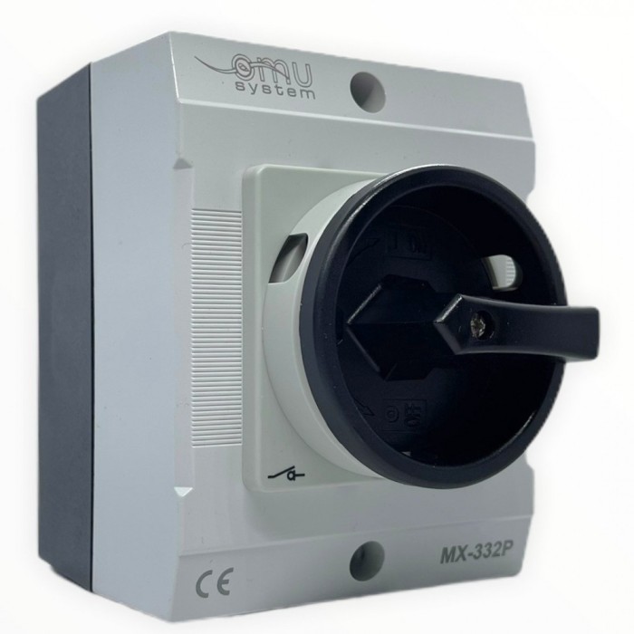Intrerupator 3 poli 32A 7,5kw IP65 cu carcasa pornit oprit 400V blocabil