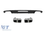 Difuzor tip CLS63 cu capace cromate tip E63, potrivit pentru bara spate A Design pe Mercedes CLS W218 2011-2018 -oo--oo- Performance AutoTuning