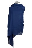 Esarfa dama uni 25V, bleumarin 180 x 95 cm, Albastru, Marime universala