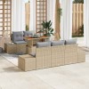 VidaXL Set de masă pentru grădină 6 pcs Bej și gri 100 x 55 x 73 cm 3349902