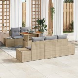 VidaXL Set de masă pentru grădină 6 pcs Bej, Gri 100 x 55 x 73 cm
