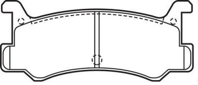 Placute frana Daihatsu Charade 4, Gran Move (G3); Mazda 323 3 (Bf), 323 3 Hatchback (Bf), Mx-3 (Ec) SRLine parte montare : Punte spate foto