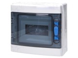 Carcasă pentru aparatură modulară IP65 albă ABS 8 module