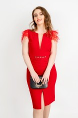 Rochie de ocazie eleganta Evea, Rosu - Fofy - S(36)