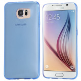 Husa SAMSUNG Galaxy S6 - Ultra Slim (Albastru Transparent), Silicon, Carcasa