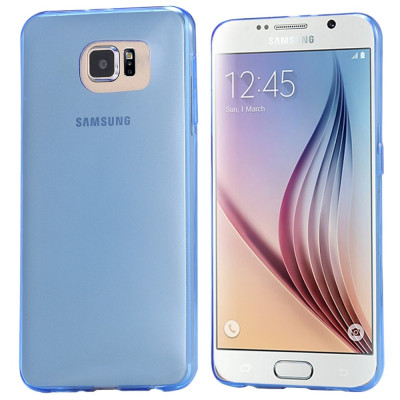 Husa SAMSUNG Galaxy S6 - Ultra Slim (Albastru Transparent) foto