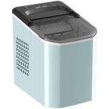 HOMCOM Mașină de Cuburi de Gheață cu Autocurățare 12 kg/24h 9 Cuburi Gata &icirc;n 7 Minute 2 Mărimi de Gheață Rezervor 1,5L Albastru | Aosom Romania