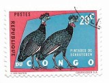 Congo RD - Pasari protejate, 1963 - valoare obliterata