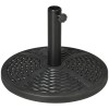 Suport pentru umbrela 38-48 mm, rotund, HDPE, imitatie ratan, negru, 45x33 cm GartenVIP DiyLine, ART