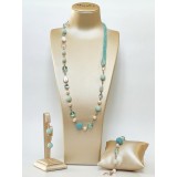 Cumpara ieftin Set Sensation din cuarț, amazonit, acvamarin și perle