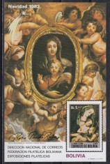 Bolivia 1982 - Crăciun- Picturi de Peter Paul Rubens,Colita NDT,Cota 60 Euro,MNH