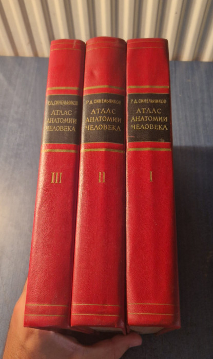 Atlas de anatomie umana 1972 3 volume in limba rusa