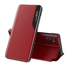 Husa Samsung Galaxy M55 Eco Leather View flip tip carte, rosu