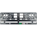 Set 2 bucati, suport numar inmatriculare Carbon, Skoda VRS