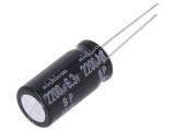 Condensator Electrolitic Bipolar THT 2200uF 6.3V 10x20mm